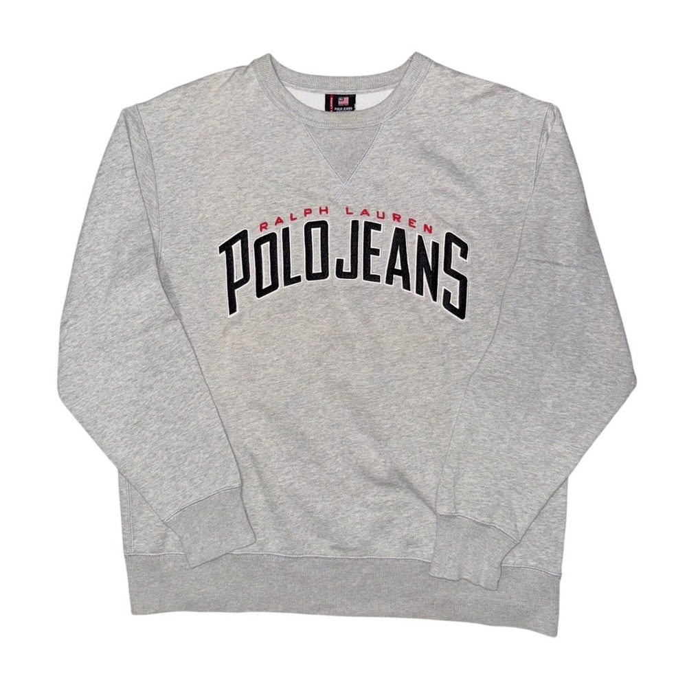 Vintage 90s Ralph Lauren Polo Jeans Co Sweatshirt Logo Preppy Academia‎ Coastal
